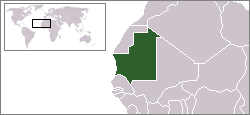 Country Map for Mauritania