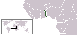 Country map for Togo