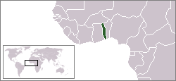 Country Map for Togo