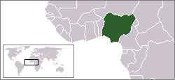 Country map for Nigeria