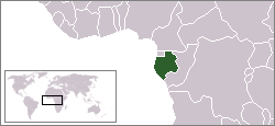 Country map for Gabon