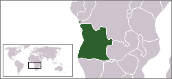 Country map for Angola