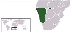 Country Map for Namibia