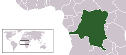 Country Map for DRC (Democratic Republic of the Congo)